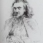 Portrait of Vladimir Sergeyevich Solovyov, Ilya Repin