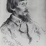 Portrait of Victor Vasnetsov, Ilya Repin