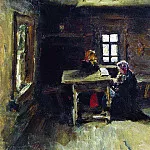 In the hut, Ilya Repin