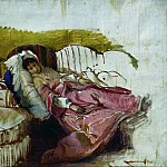 On the sofa, Ilya Repin