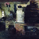 In the hut, Ilya Repin