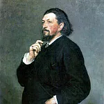 Portrait of a musical figure MP Belyaev, Ilya Repin