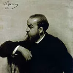 Portrait of the artist R. S. Levitsky, Ilya Repin