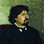Portrait of the Artist VISurikov, Ilya Repin