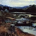 Landscape with a boat, Ilya Repin