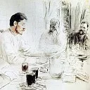 M. Bitter reads in Penaty his drama Children of the sun, Ilya Repin