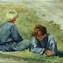 Boys on the grass, Ilya Repin