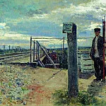 Railway guard. Hotkovo, Ilya Repin