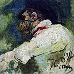 Man in white jacket, Ilya Repin