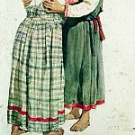 Илья Ефимович Репин - Две женские фигуры (Обнимающиеся крестьянки)