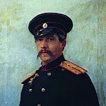 Portrait of a military engineer, Captain A. Shevtsova , brother of the artists wife, Ilya Repin