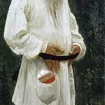 Leo Tolstoy barefoot, Ilya Repin