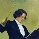 Portrait of the Composer Anton Rubinstein, Ilya Repin