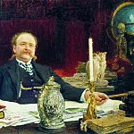 Portrait VV Bitner, Ilya Repin