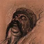 Sketch for a Cossack from the Zaporozhia Region , Ilya Repin