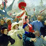 Илья Ефимович Репин - Манифестация. 17 октября 1905 года