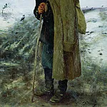 At home. The hero of the last war, Ilya Repin