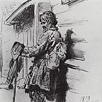 A beggar with a wallet, Ilya Repin