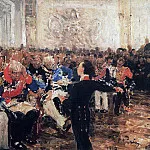 Aleksandr Sergeevich Pushkin Performing Poetry at the Lyceum on the 8th January 1815, Ilya Repin