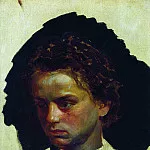 Илья Ефимович Репин - Портрет скульптора И. Я. Гинцбург в молодости