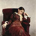 Ilya Repin - Recreation. Portrait of V.A. Repina, the artist’s wife