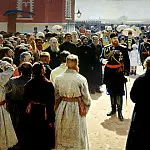Приём волостных старшин Александром III во дворе Петровского дворца в Москве, Илья Ефимович Репин