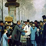 Sold news in Paris, Ilya Repin