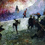 In the besieged Moscow in 1812, Ilya Repin