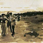 On the beach, Ilya Repin