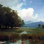 Алексей Кондратьевич Саврасов - Швейцарский пейзаж с лошадьми. Не позже 1867