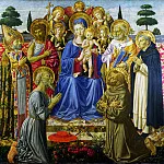 Часть 1 Национальная галерея - Беноццо Гоццоли - Мадонна с Младенцем на троне в окружении ангелов и святых