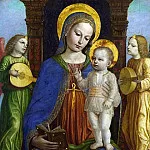Часть 1 Национальная галерея - Бернардино Бергоньоне - Мадонна с Младенцем и двумя ангелами