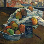 Часть 5 Национальная галерея - Поль Гоген - Тарелка с фруктами и кружка у окна