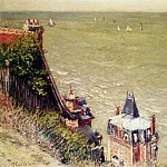 The pink villa at Trouville, Gustave Caillebotte