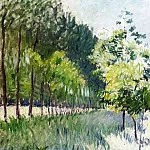 Lane Bordered by Trees, Gustave Caillebotte