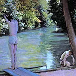 Bather Preparing to Dive, Banks of the Yerres, Gustave Caillebotte