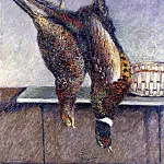 Two Hanging Pheasants, Gustave Caillebotte