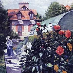 Dahlias – The Garden at Petit Gennevilliers, Gustave Caillebotte