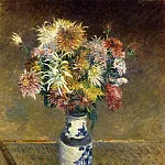 Chrysanthemums in a Vase, Gustave Caillebotte