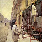 The sign painters, Gustave Caillebotte