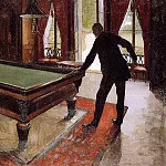 Billiards , Gustave Caillebotte