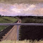 Landscape with Railway Tracks, Gustave Caillebotte