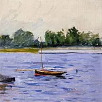 Boat at Anchor on the Seine, Gustave Caillebotte