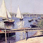 Sailboats in Argenteuil, Gustave Caillebotte