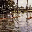 Perissoires sur l-Yerres aka Boating on the Yerres, Gustave Caillebotte