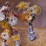 Four Vases of Chrysanthemums, Gustave Caillebotte