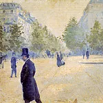 Place Saint-Augustin, Misty Weather, Gustave Caillebotte