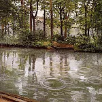 The Yerres, Rain , Gustave Caillebotte