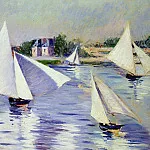 Sailboats on the Seine at Argenteuil, Gustave Caillebotte