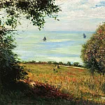 View of the Sea from Villerville , Gustave Caillebotte